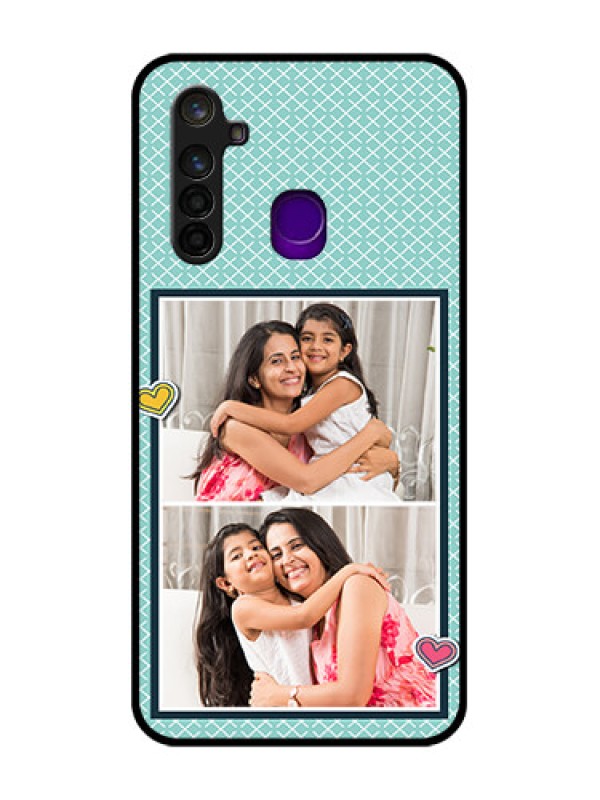 Custom Realme 5 Pro Custom Glass Phone Case  - 2 Image Holder with Pattern Design