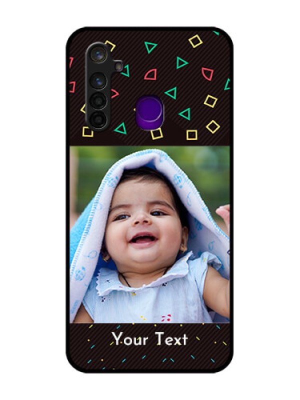 Custom Realme 5 Pro Custom Glass Phone Case  - with confetti birthday design