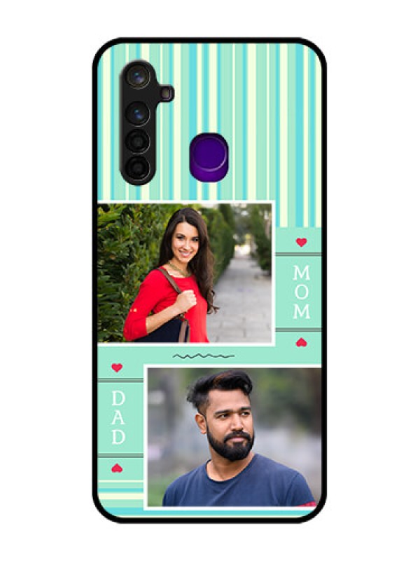 Custom Realme 5 Pro Custom Glass Phone Case  - Mom & Dad Pic Design