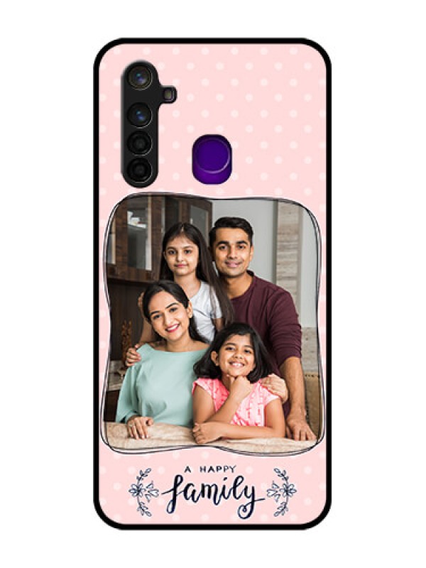 Custom Realme 5 Pro Custom Glass Phone Case  - Family with Dots Design