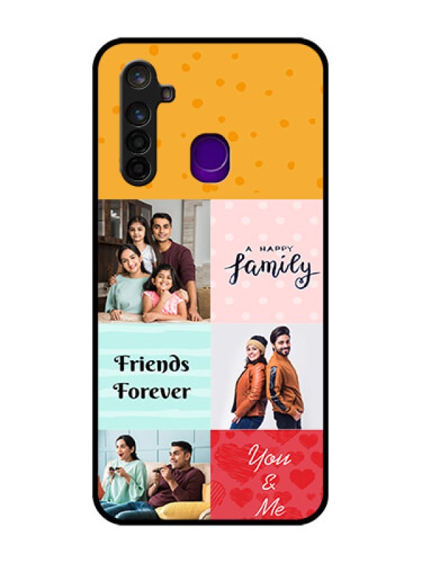 Custom Realme 5 Pro Personalized Glass Phone Case  - Images with Quotes Design