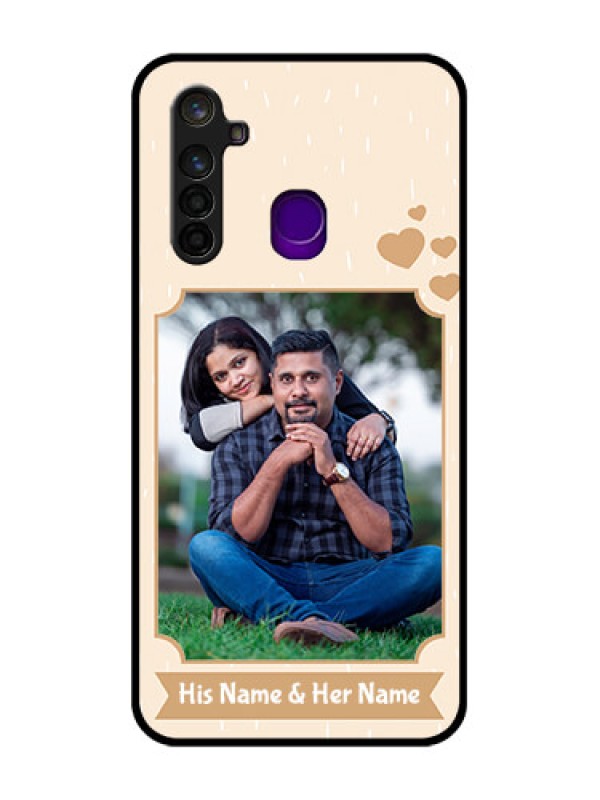 Custom Realme 5 Pro Custom Glass Phone Case  - with confetti love design 