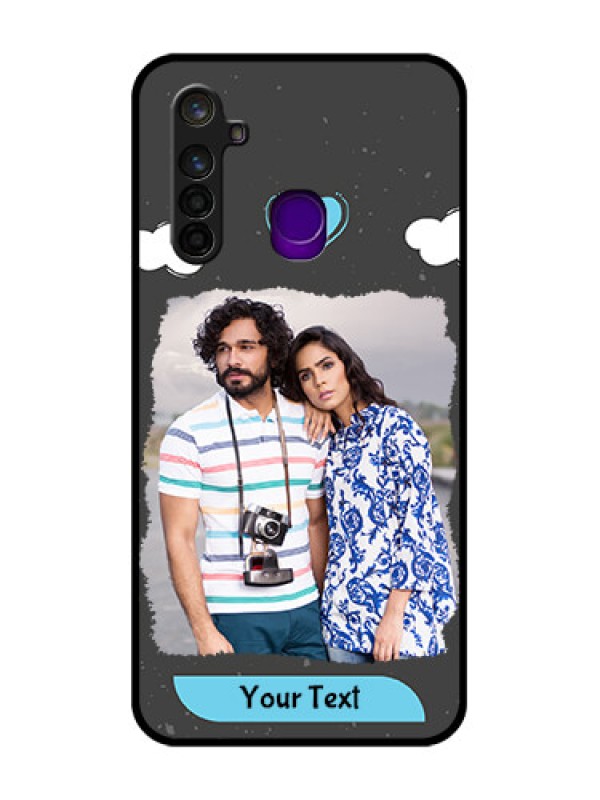 Custom Realme 5 Pro Custom Glass Phone Case  - Splashes with love doodles Design