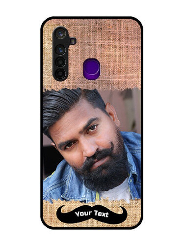 Custom Realme 5 Pro Personalized Glass Phone Case  - with Texture Design