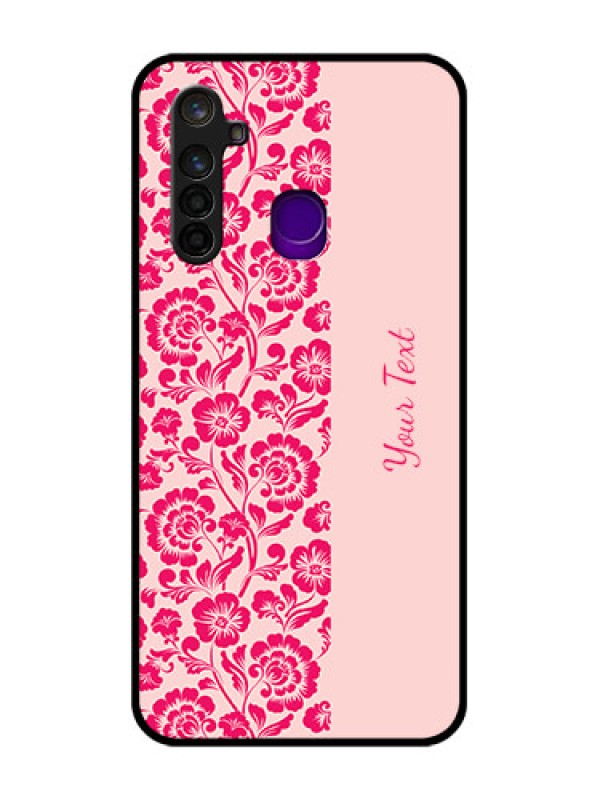Custom Realme 5 Pro Custom Glass Phone Case - Attractive Floral Pattern Design