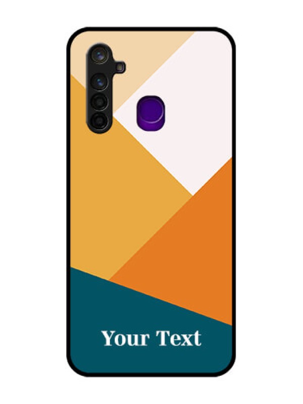 Custom Realme 5 Pro Personalized Glass Phone Case - Stacked Multi-colour Design