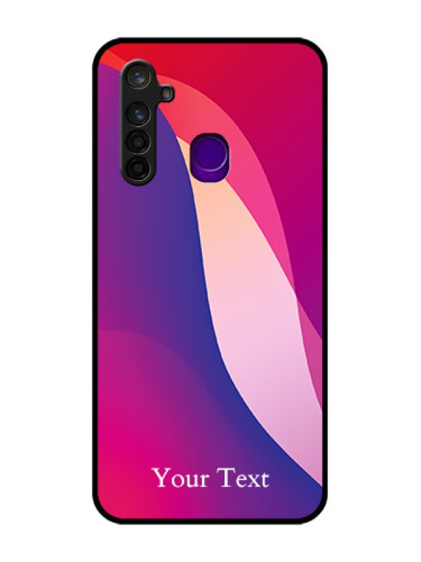Custom Realme 5 Pro Personalized Glass Phone Case - Digital abstract Overlap Design