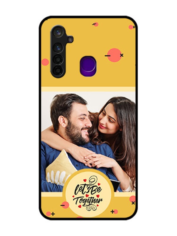 Custom Realme 5 Pro Photo Printing on Glass Case - Lets be Together Design