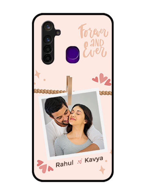 Custom Realme 5 Pro Custom Glass Phone Case - Forever and ever love Design