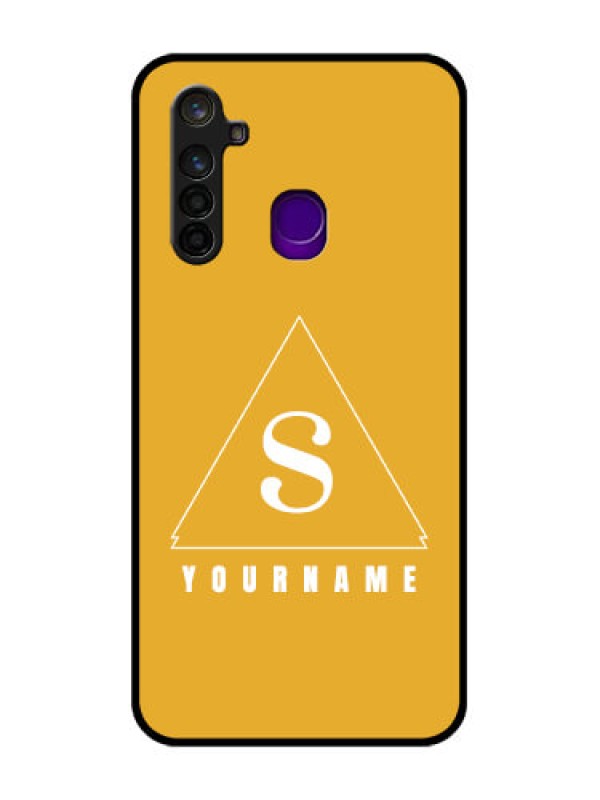 Custom Realme 5 Pro Personalized Glass Phone Case - simple triangle Design