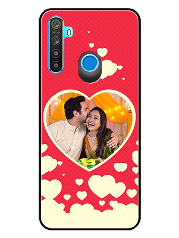 Custom Realme 5 Custom Glass Mobile Case  - Love Symbols Phone Cover Design