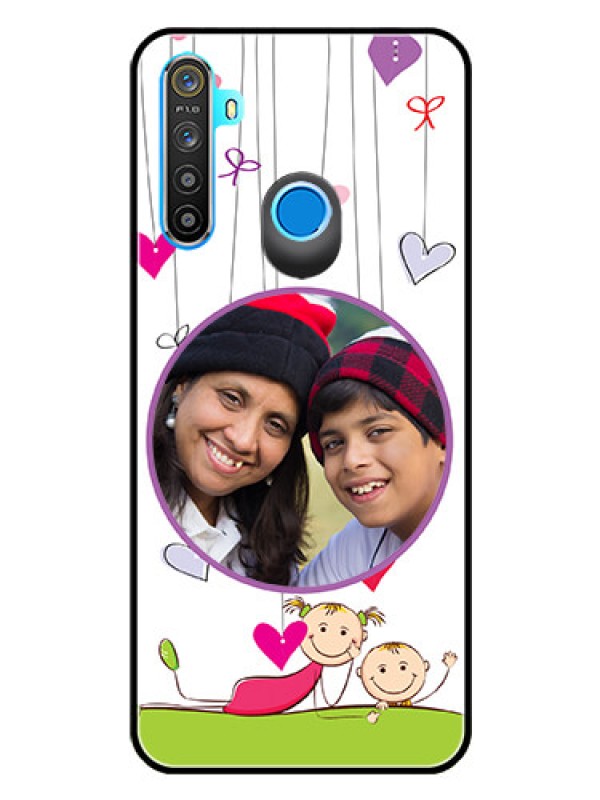 Custom Realme 5 Photo Printing on Glass Case  - Cute Kids Phone Case Design