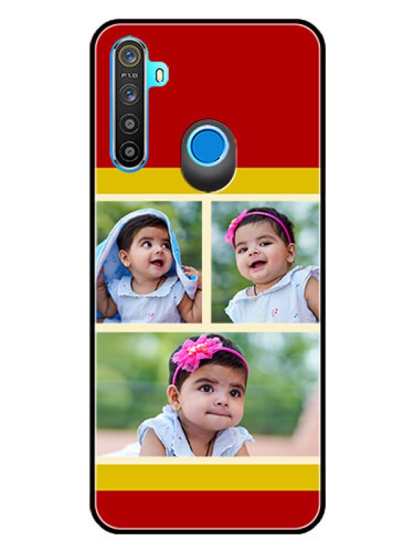 Custom Realme 5 Custom Glass Mobile Case  - Multiple Pic Upload Design