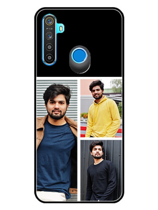 Custom Realme 5 Photo Printing on Glass Case  - Upload Multiple Picture Design