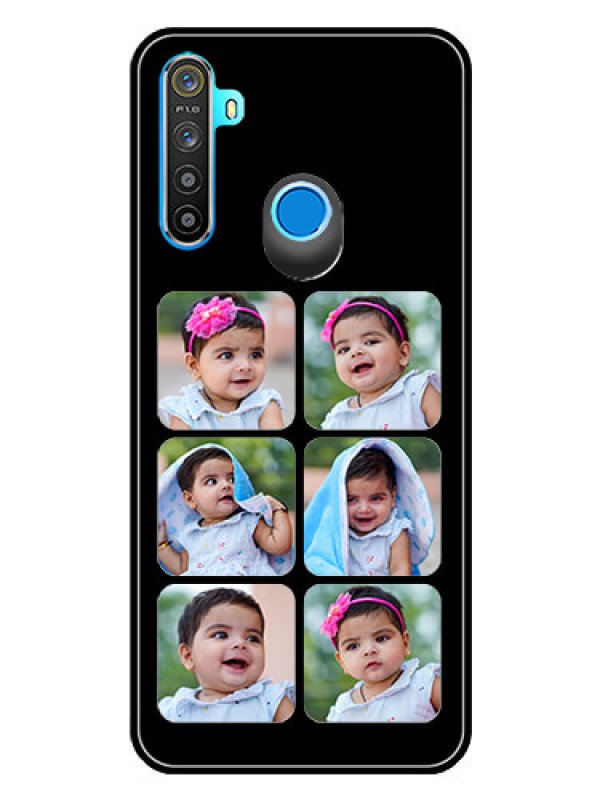 Custom Realme 5 Photo Printing on Glass Case  - Multiple Pictures Design