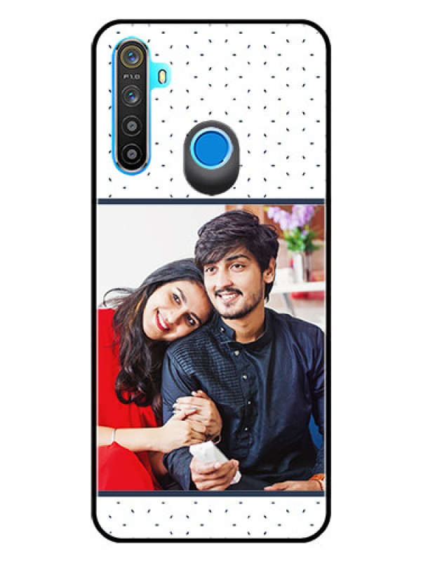 Custom Realme 5 Personalized Glass Phone Case  - Premium Dot Design