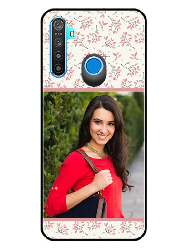 Custom Realme 5 Custom Glass Phone Case  - Premium Floral Design