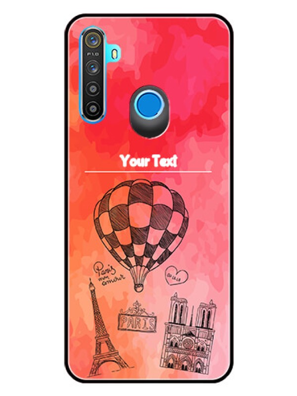 Custom Realme 5 Custom Glass Phone Case  - Paris Theme Design