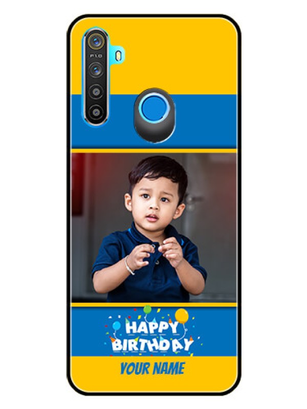 Custom Realme 5 Custom Glass Mobile Case  - Birthday Wishes Design