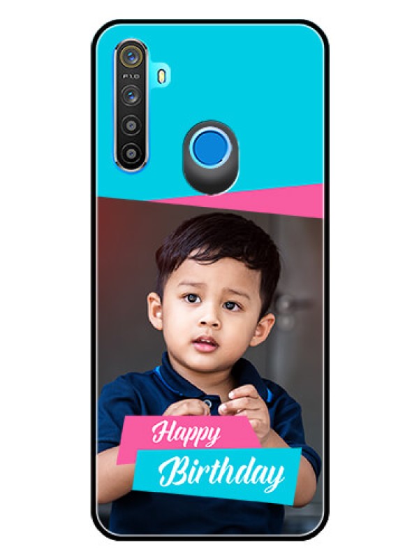 Custom Realme 5 Personalized Glass Phone Case  - Image Holder with 2 Color Design