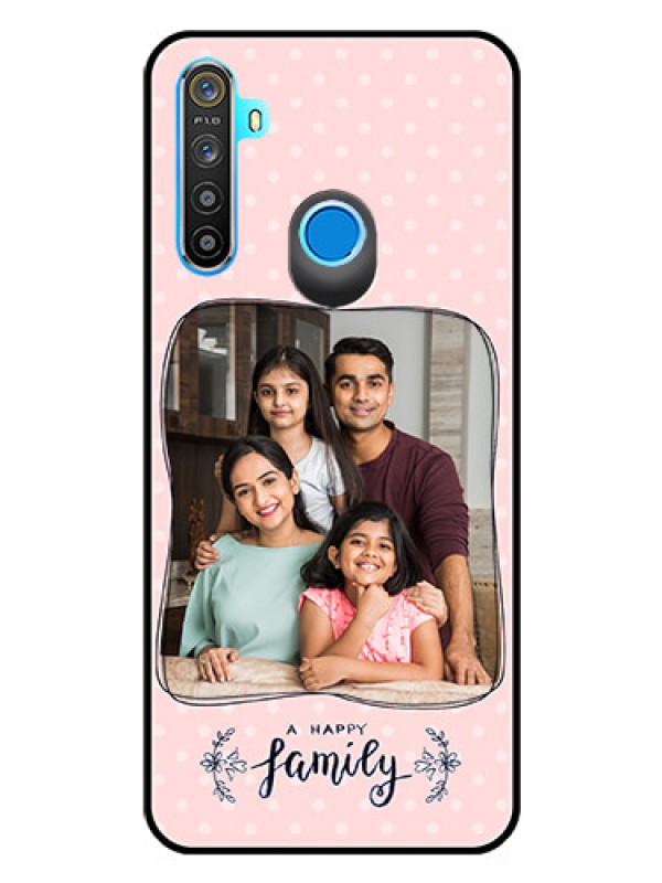 Custom Realme 5 Custom Glass Phone Case  - Family with Dots Design