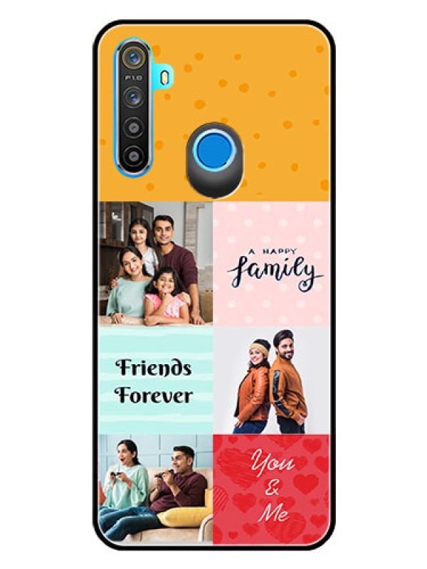 Custom Realme 5 Personalized Glass Phone Case  - Images with Quotes Design