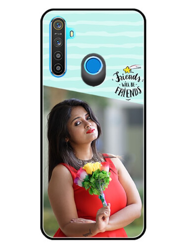 Custom Realme 5 Custom Glass Phone Case  - Friends Picture Icon Design