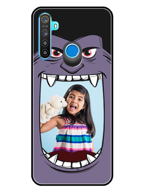 Custom Realme 5 Custom Glass Phone Case  - Angry Monster Design