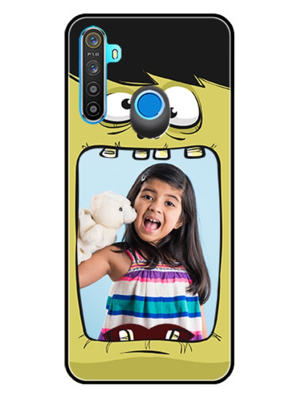 Custom Realme 5 Personalized Glass Phone Case  - Cartoon monster back case Design