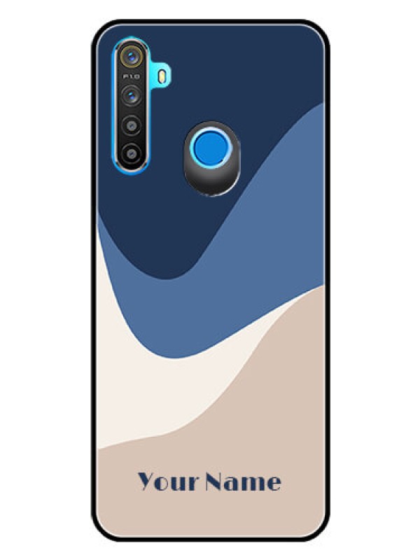 Custom Realme 5 Custom Glass Phone Case - Abstract Drip Art Design