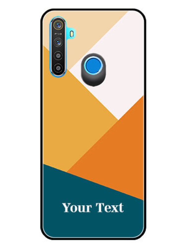 Custom Realme 5 Personalized Glass Phone Case - Stacked Multi-colour Design