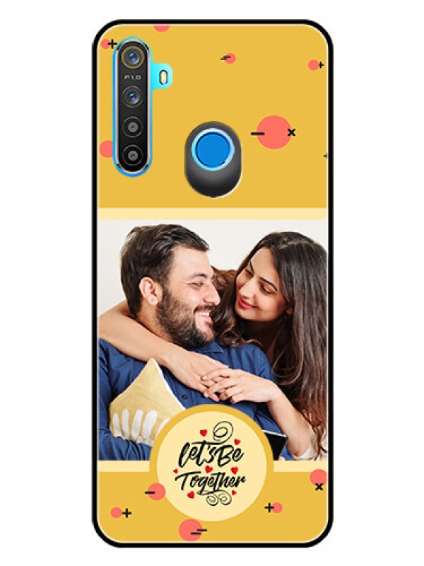 Custom Realme 5 Photo Printing on Glass Case - Lets be Together Design