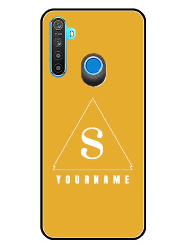 Custom Realme 5 Personalized Glass Phone Case - simple triangle Design