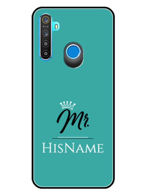 Custom Realme 5i Custom Glass Phone Case Mr with Name