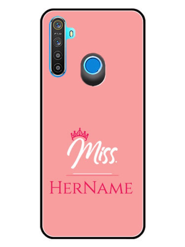 Custom Realme 5i Custom Glass Phone Case Mrs with Name