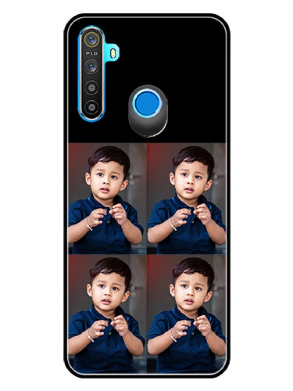 Custom Realme 5i 4 Image Holder on Glass Mobile Cover