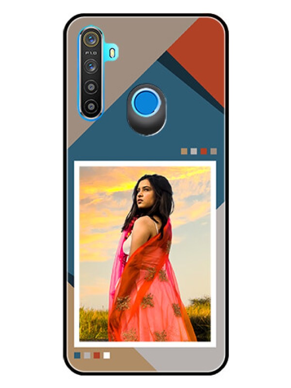Custom Realme 5i Personalized Glass Phone Case - Retro color pallet Design