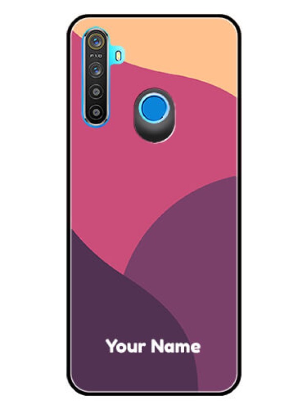Custom Realme 5i Custom Glass Phone Case - Mixed Multi-colour abstract art Design
