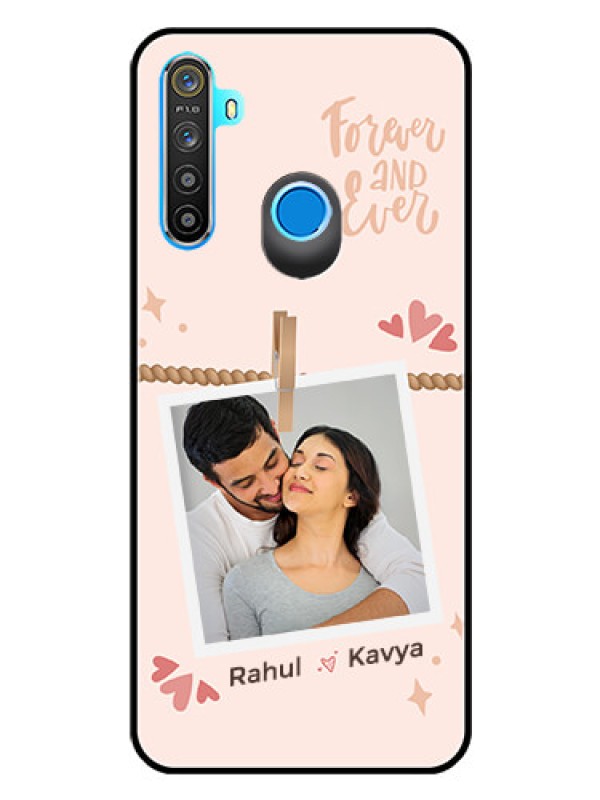 Custom Realme 5i Custom Glass Phone Case - Forever and ever love Design