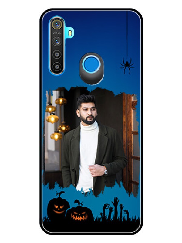 Custom Realme 5s Photo Printing on Glass Case  - with pro Halloween design 