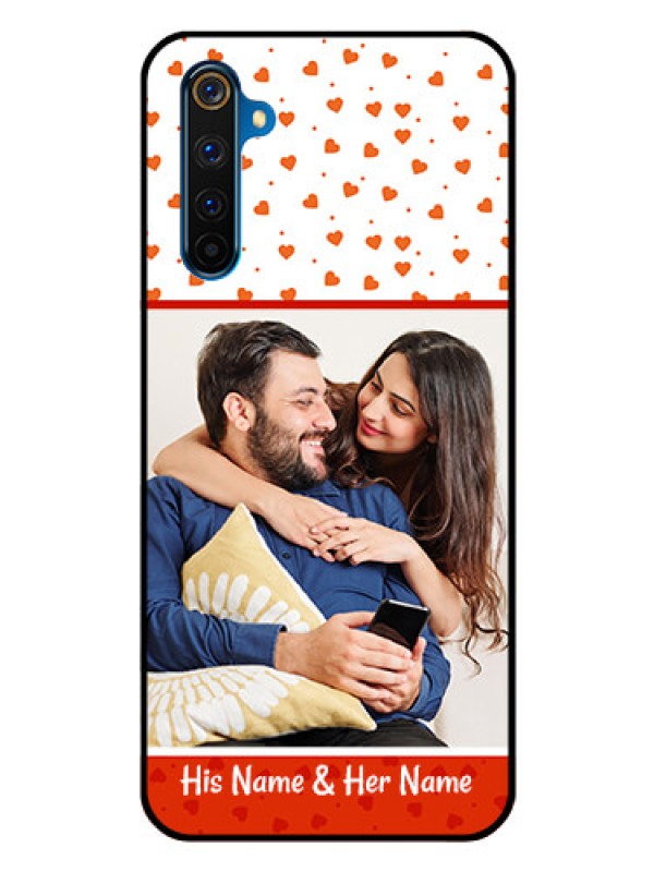 Custom Realme 6 Pro Custom Glass Phone Case  - Orange Love Symbol Design