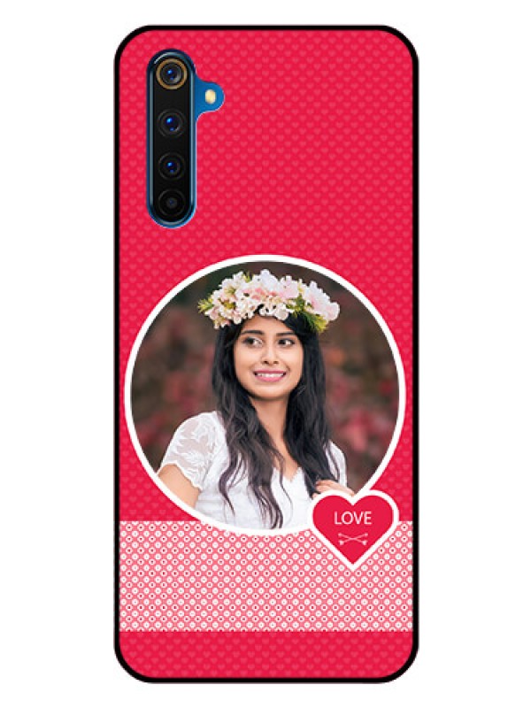 Custom Realme 6 Pro Personalised Glass Phone Case  - Pink Pattern Design