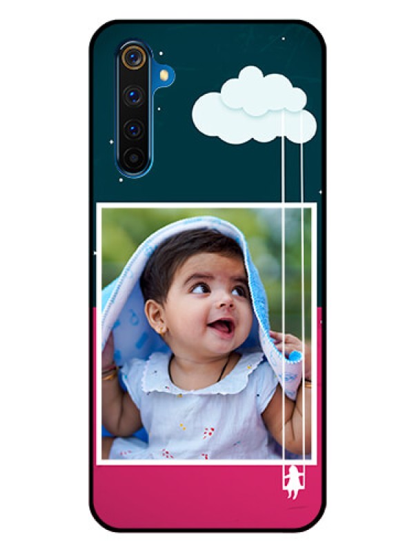 Custom Realme 6 Pro Custom Glass Phone Case  - Cute Girl with Cloud Design
