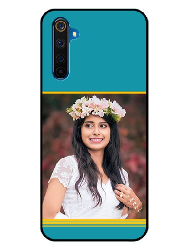 Custom Realme 6 Pro Custom Glass Phone Case  - Yellow & Blue Design 
