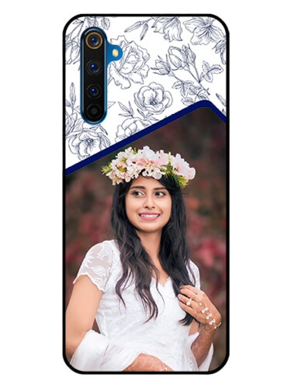 Custom Realme 6 Pro Personalized Glass Phone Case  - Premium Floral Design