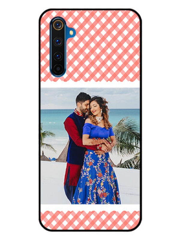 Custom Realme 6 Pro Personalized Glass Phone Case  - Pink Pattern Design
