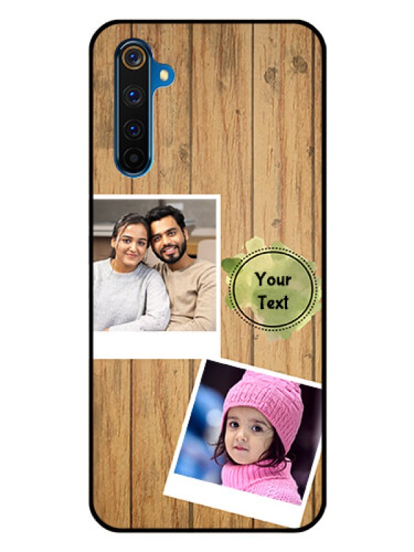 Custom Realme 6 Pro Custom Glass Phone Case  - Wooden Texture Design