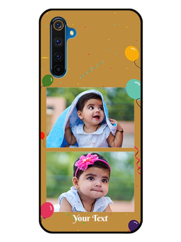 Custom Realme 6 Pro Personalized Glass Phone Case  - Image Holder with Birthday Celebrations Design
