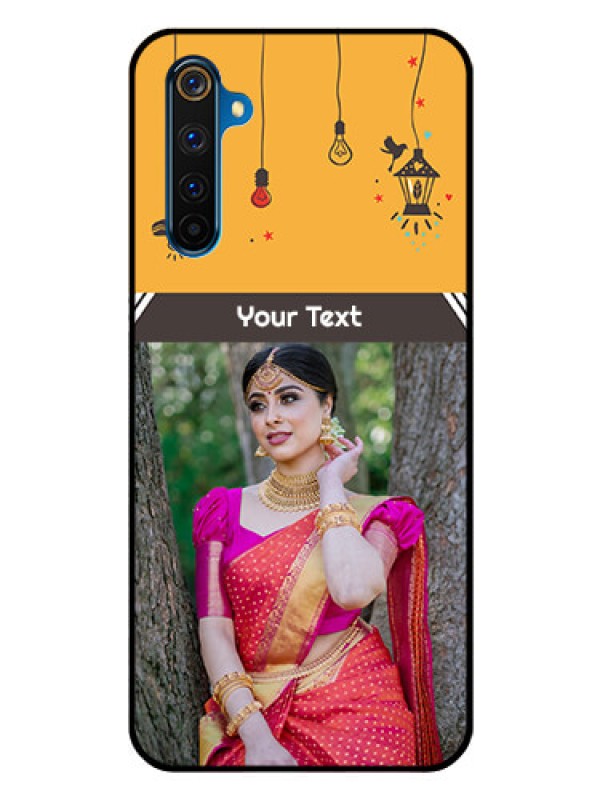 Custom Realme 6 Pro Custom Glass Mobile Case  - with Family Picture and Icons 