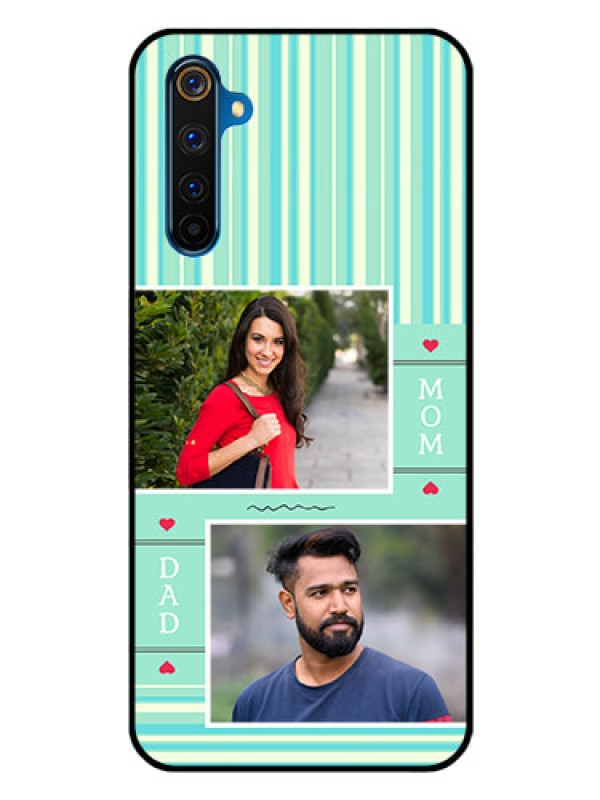 Custom Realme 6 Pro Custom Glass Phone Case  - Mom & Dad Pic Design